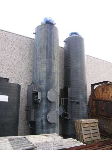 Gas washing tower  ARASIN, 12 000 m³/h, polythylene